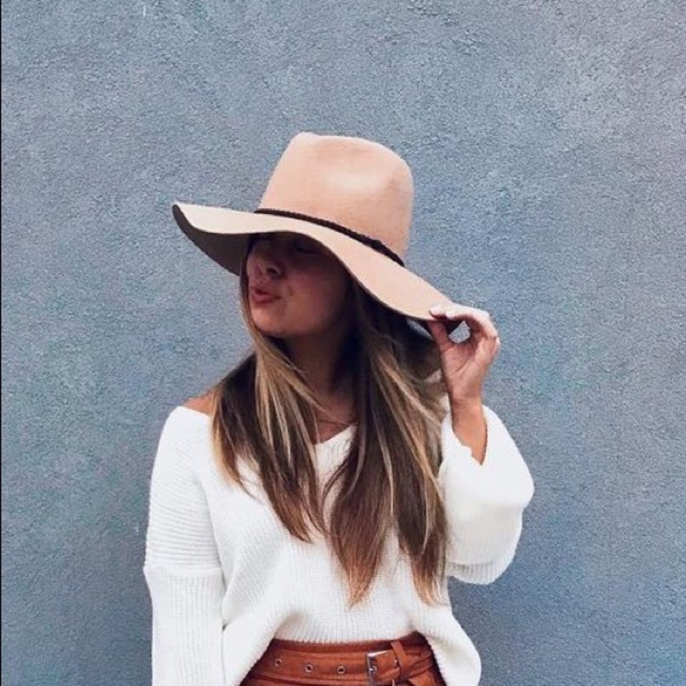 Faux suede hat